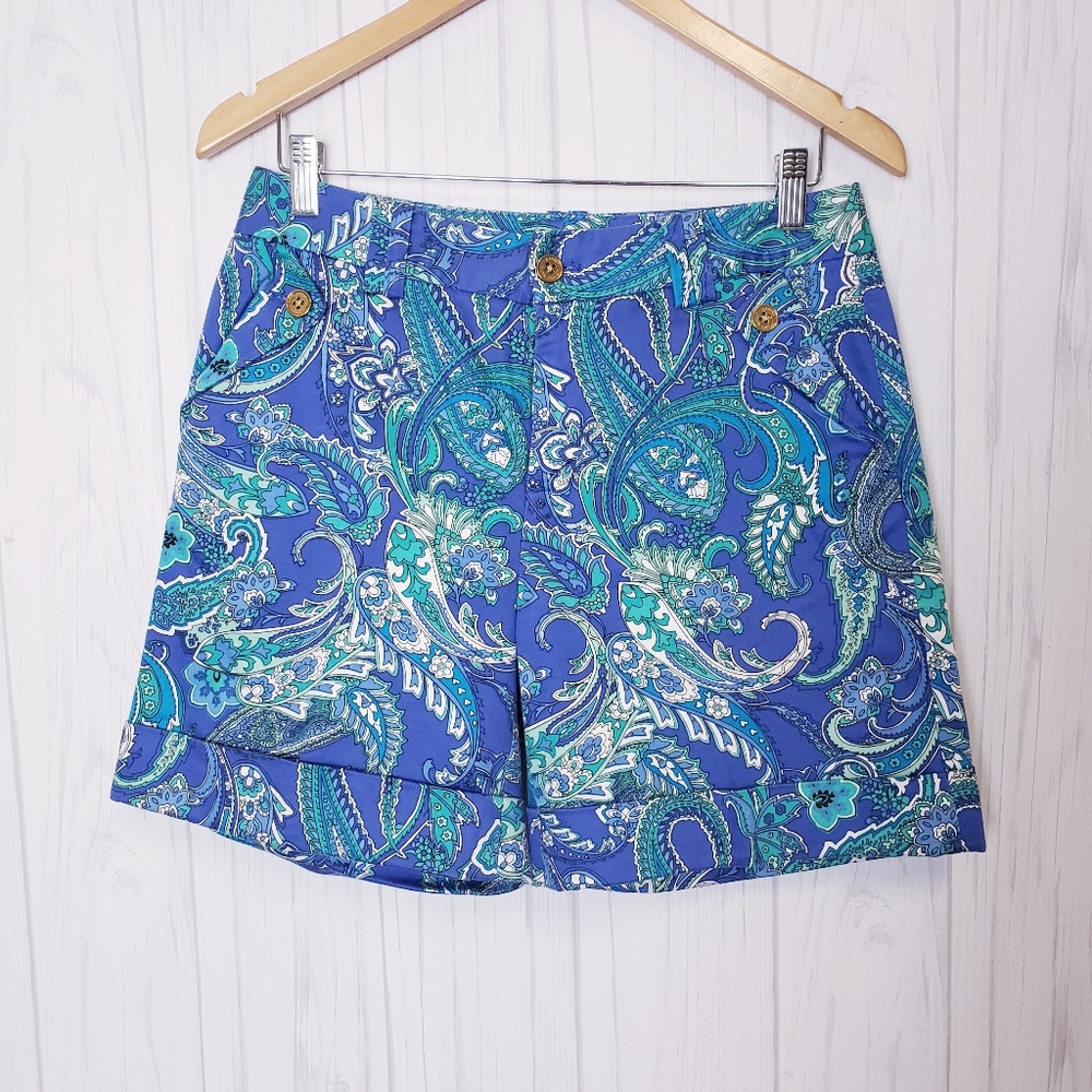 Lauren Ralph Lauren Paisley Blue/Green Shorts